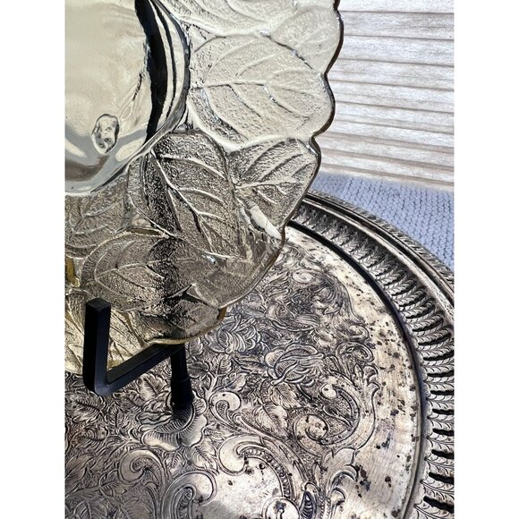 Indiana Glass Yellow Mist Sweet‎ Pear 8" Luncheon/Dinner Plate VTG Decor AS IS - Picture 6 of 9